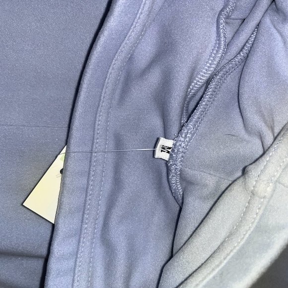 HALARA Light Baby Blue High Waisted Drawstring Side Pocket Plain Flare Pants - Picture 6 of 9